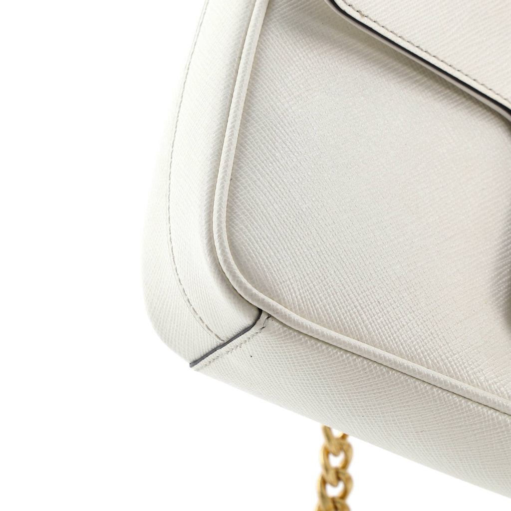Pattina Flap Shoulder Bag Saffiano Leather Small