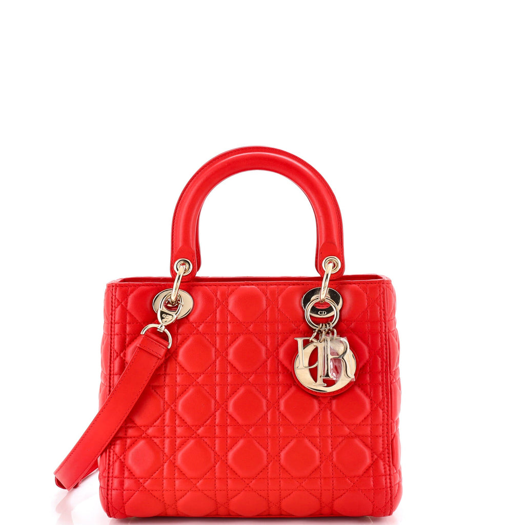 Lady Dior Bag Cannage Quilt Lambskin Medium