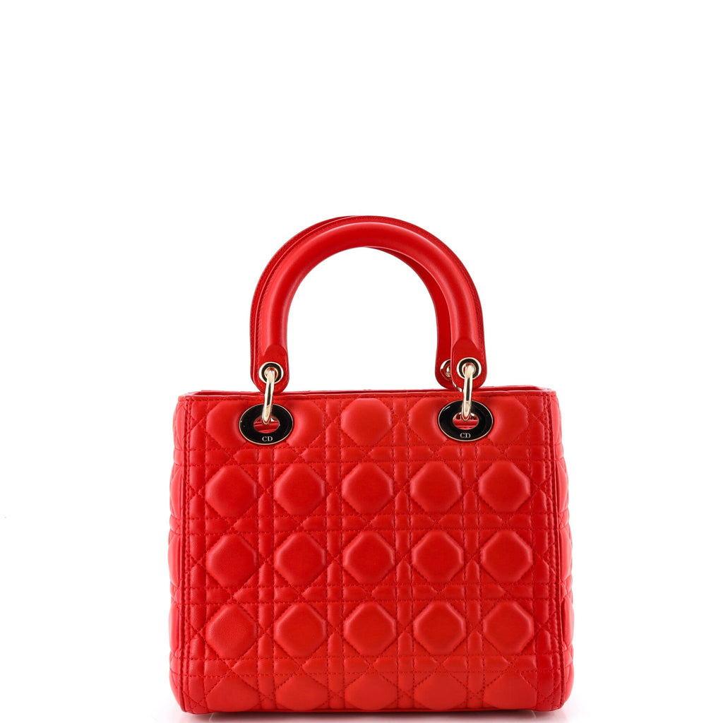 Lady Dior Bag Cannage Quilt Lambskin Medium