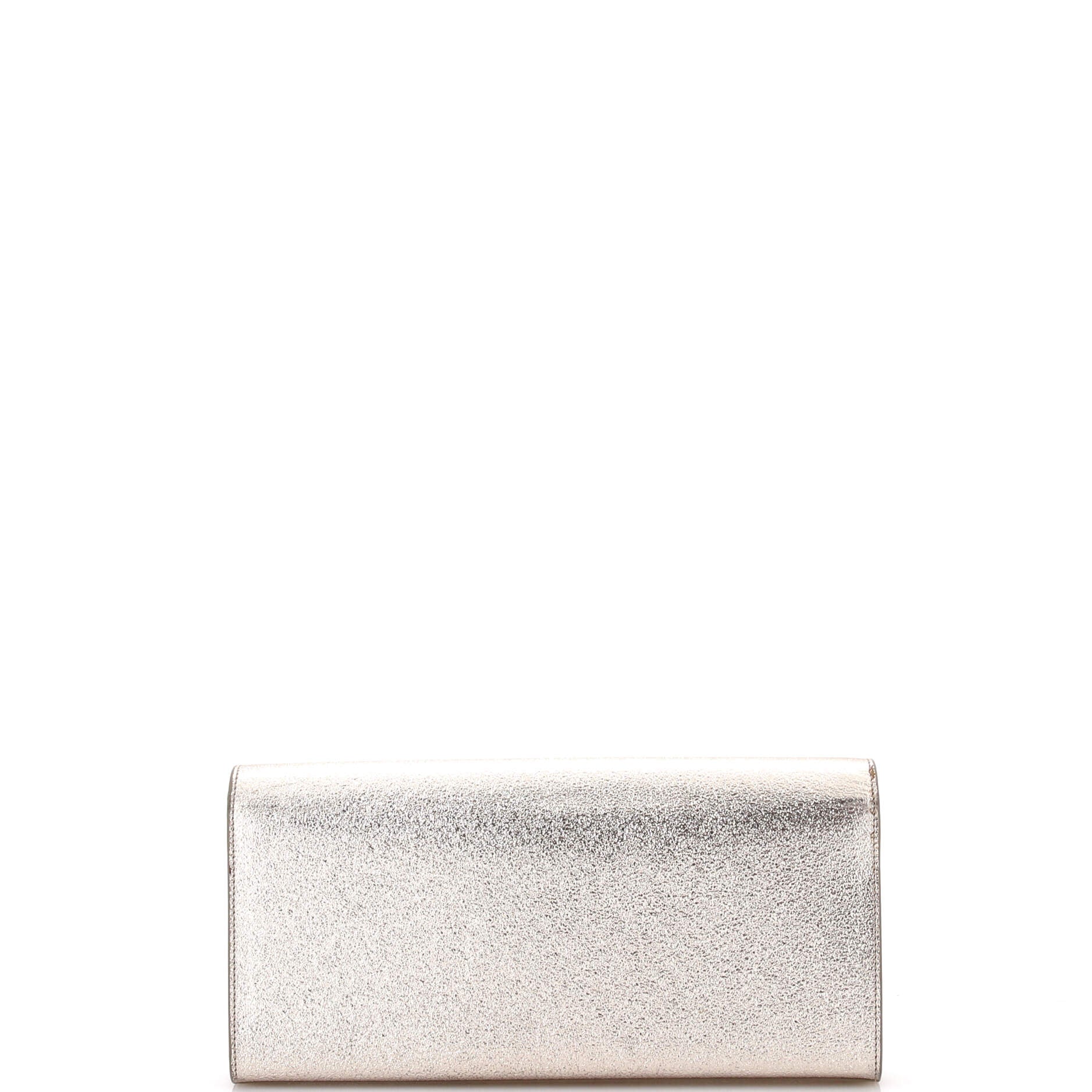 Classic Monogram Clutch Metallic Calfskin Long