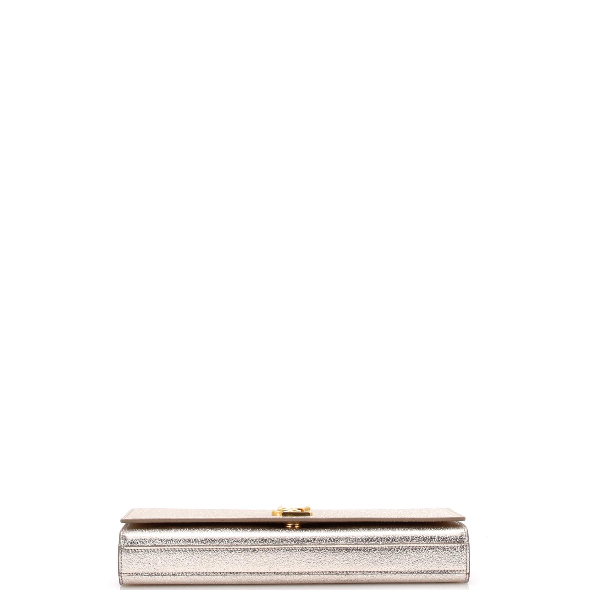 Classic Monogram Clutch Metallic Calfskin Long
