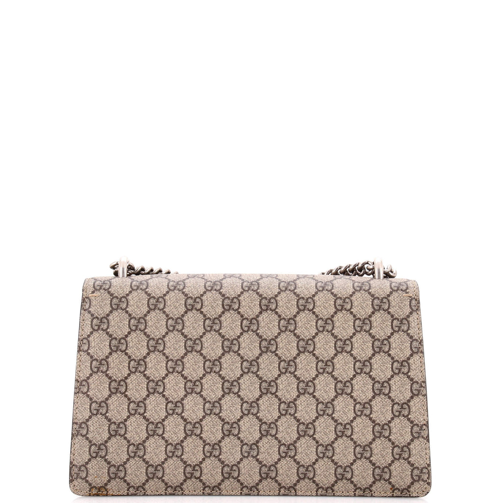 Dionysus Bag Embroidered GG Coated Canvas with Python Small