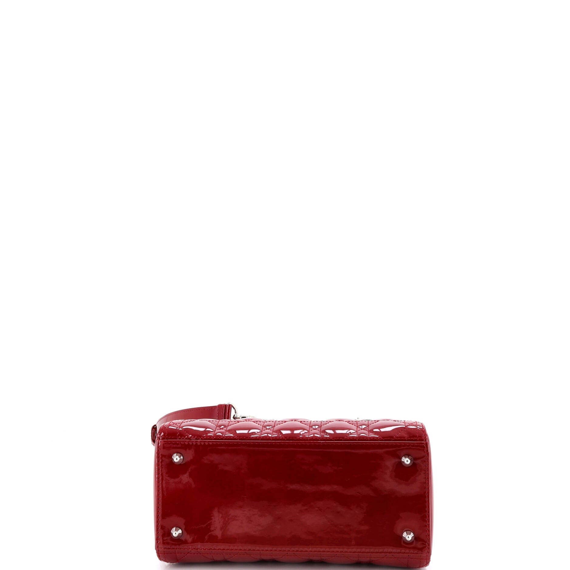 Lady Dior Bag Cannage Quilt Patent Medium