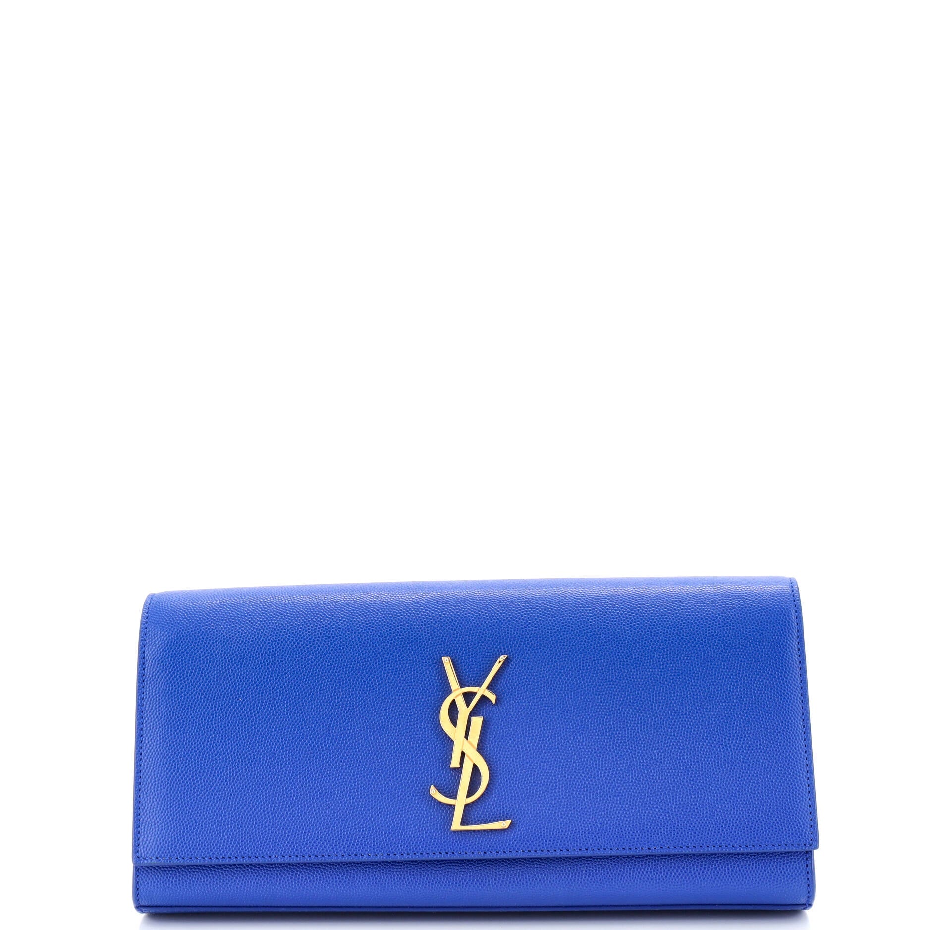 Classic Monogram Clutch Metallic Calfskin Long