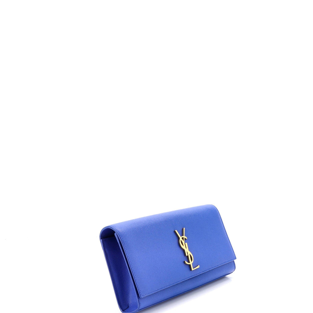 Classic Monogram Clutch Metallic Calfskin Long