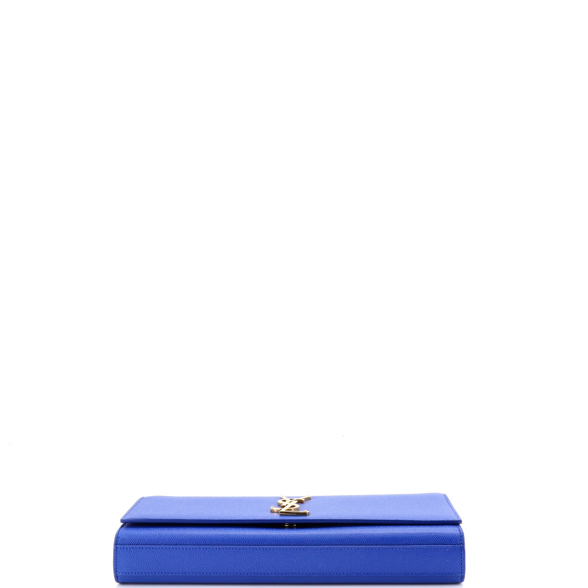 Classic Monogram Clutch Metallic Calfskin Long