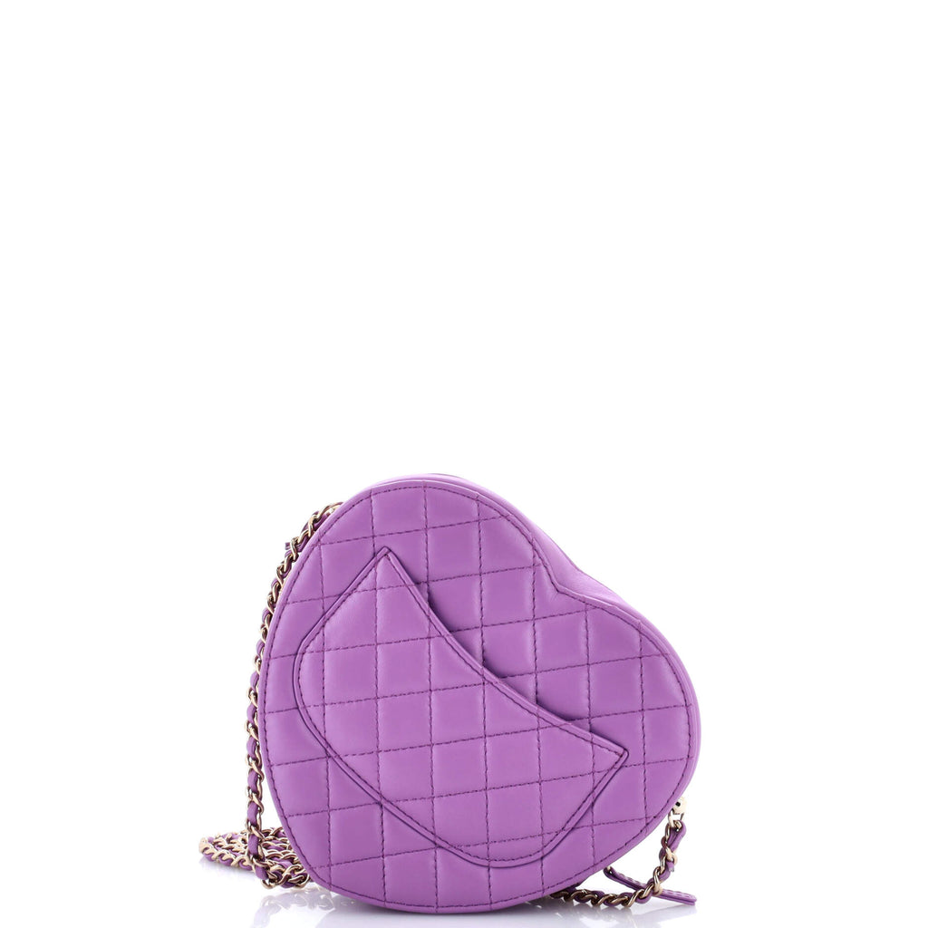 CC in Love Heart Bag Quilted Lambskin