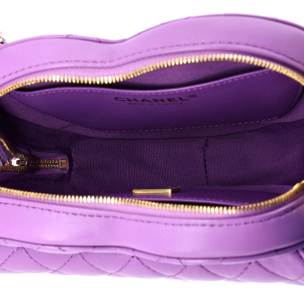 CC in Love Heart Bag Quilted Lambskin