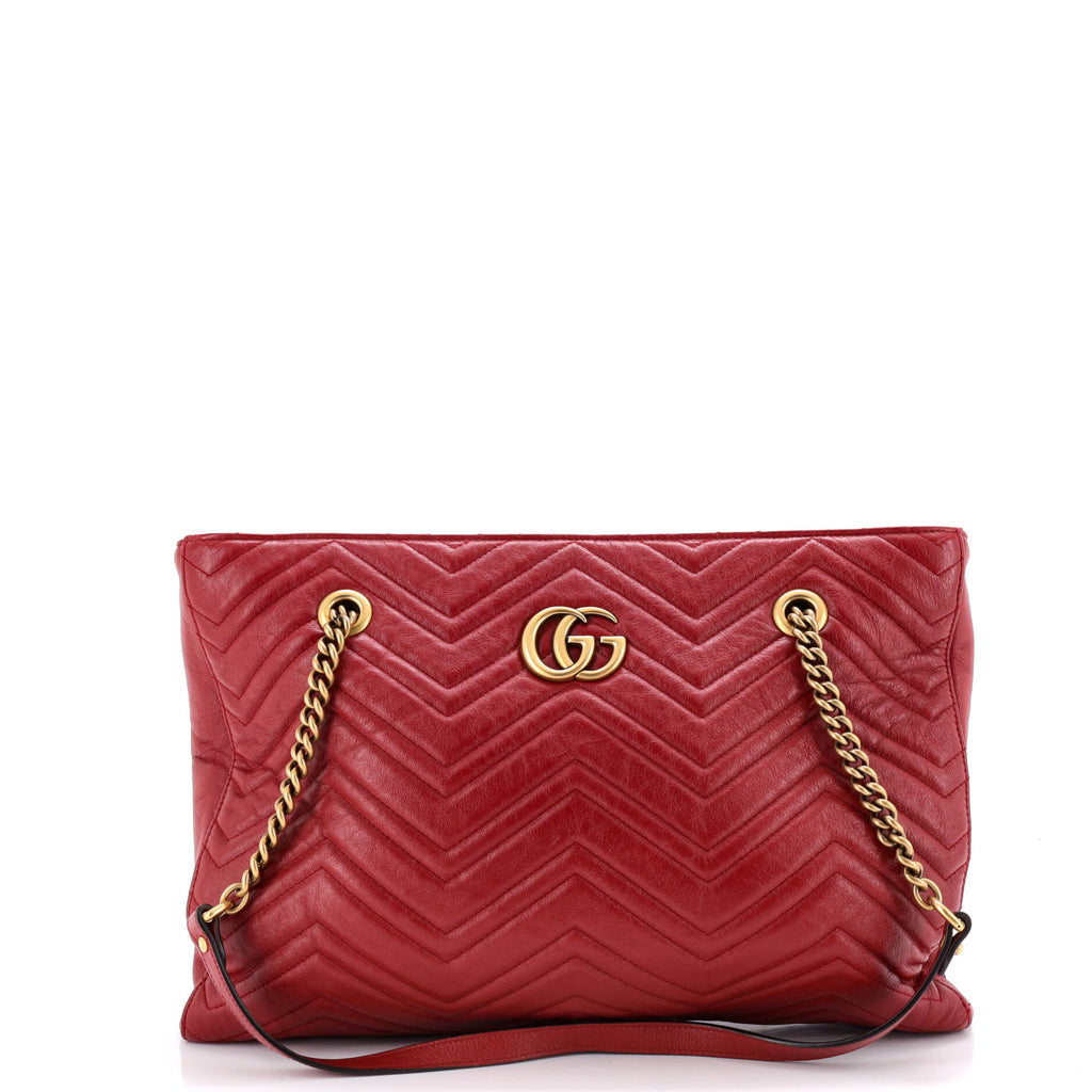 GG Marmont Zip Tote Matelasse Leather Medium