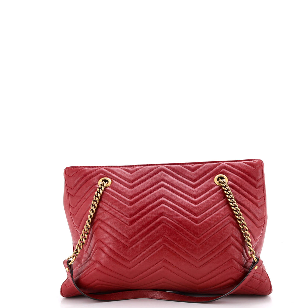 GG Marmont Zip Tote Matelasse Leather Medium