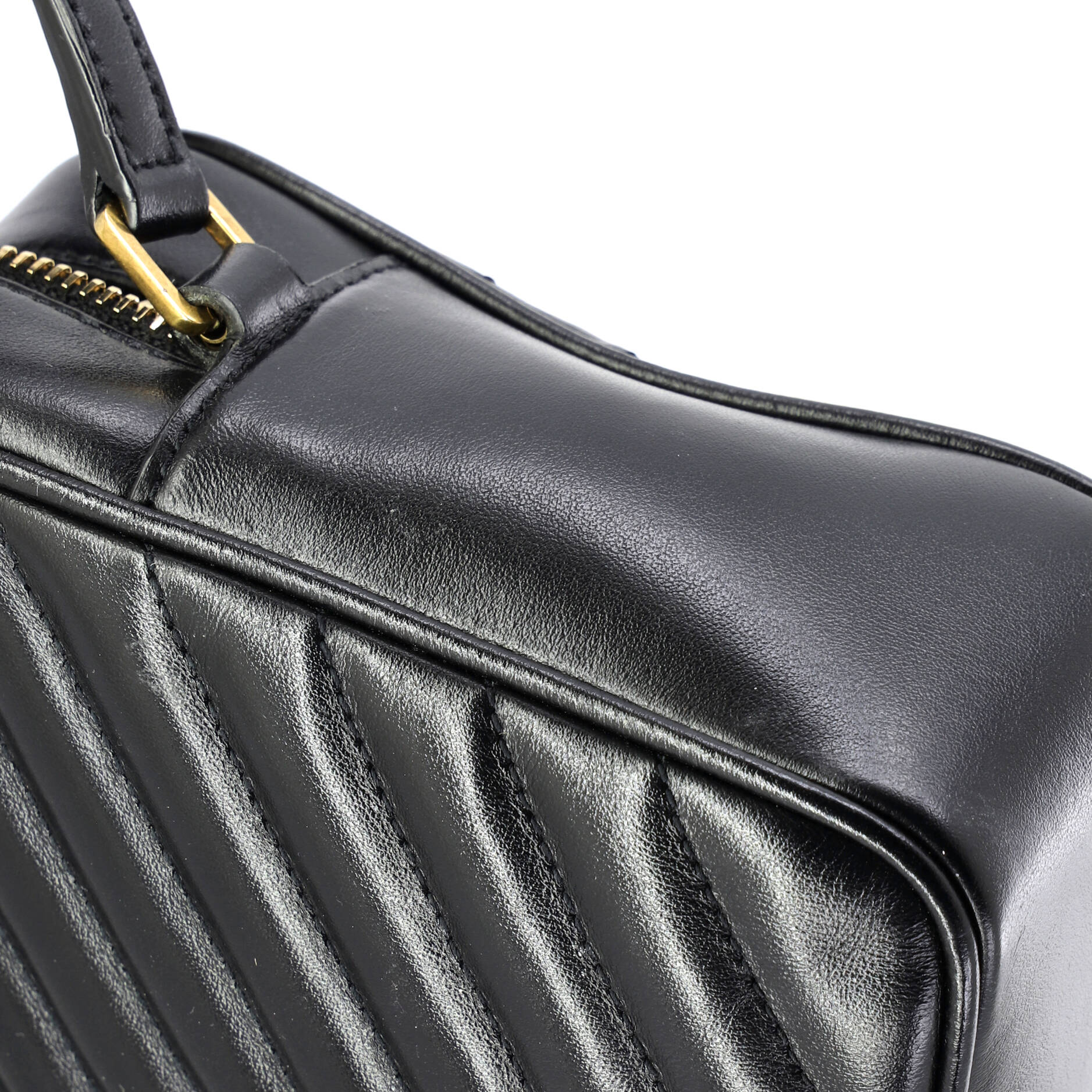 Lou Camera Bag Matelasse Chevron Leather Small