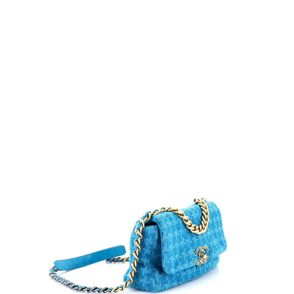 19 Flap Bag Quilted Tweed Medium