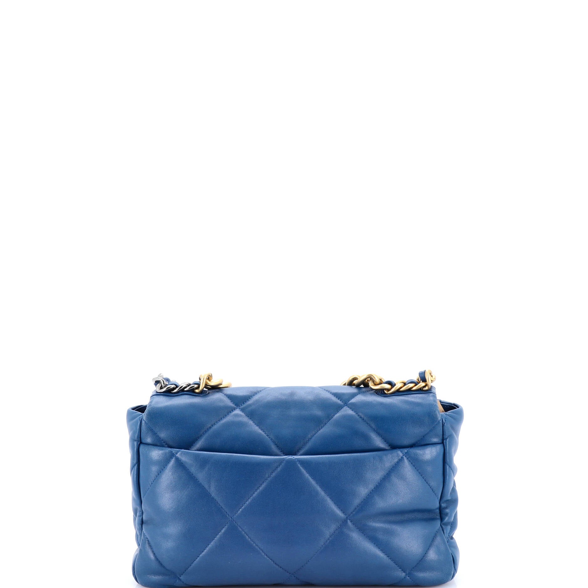19 Flap Bag Quilted Leather Large