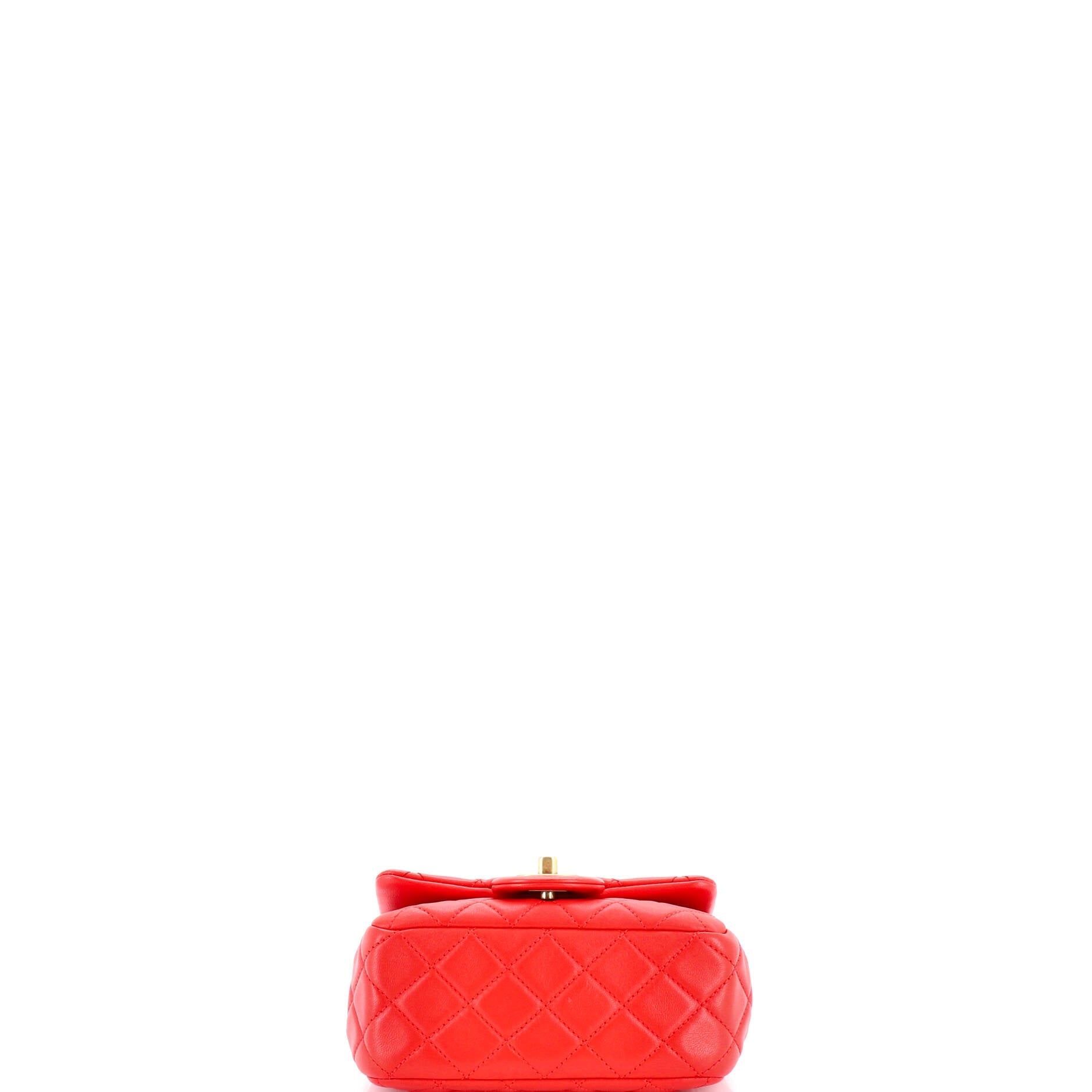 Pearl Crush Square Flap Bag Quilted Lambskin Mini