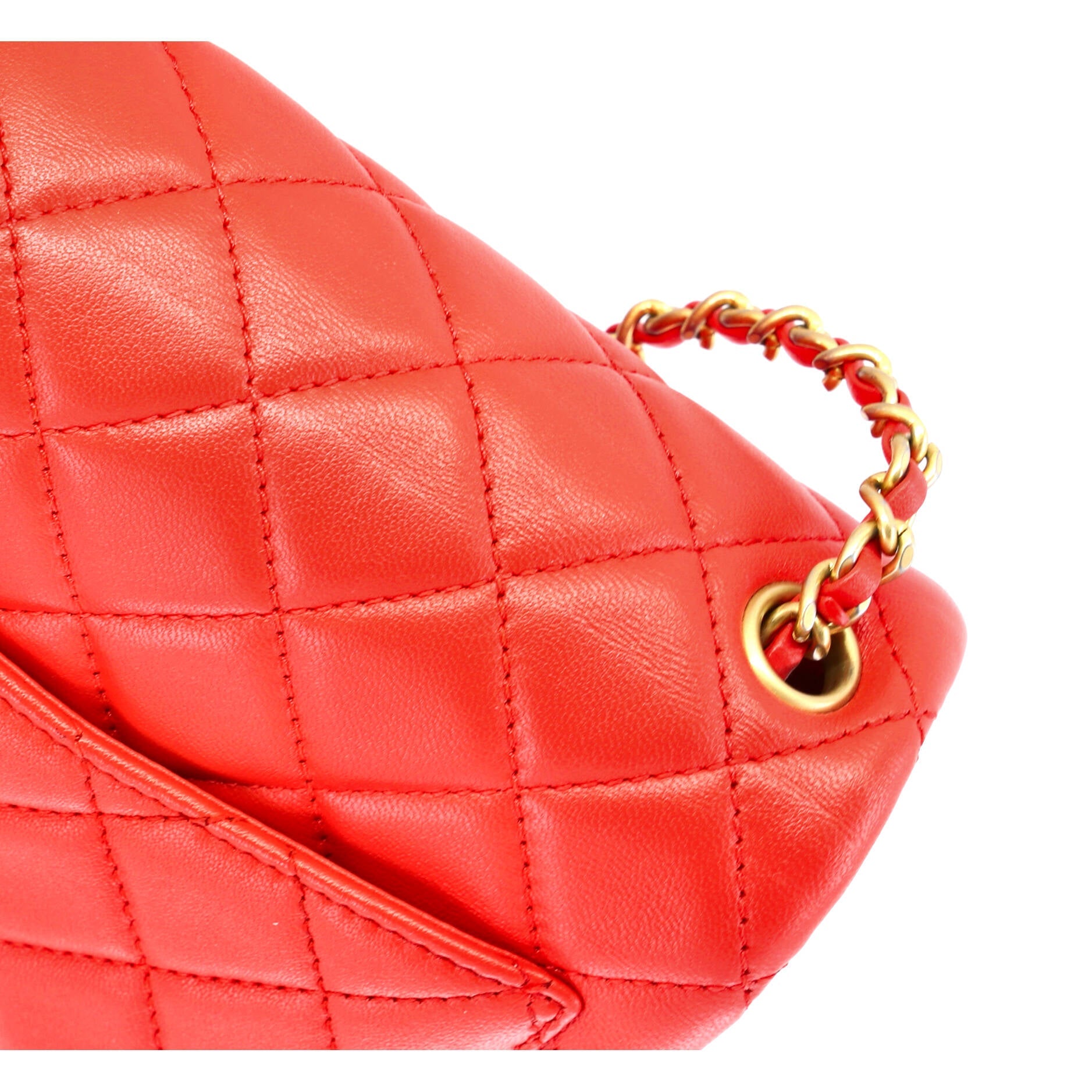 Pearl Crush Square Flap Bag Quilted Lambskin Mini