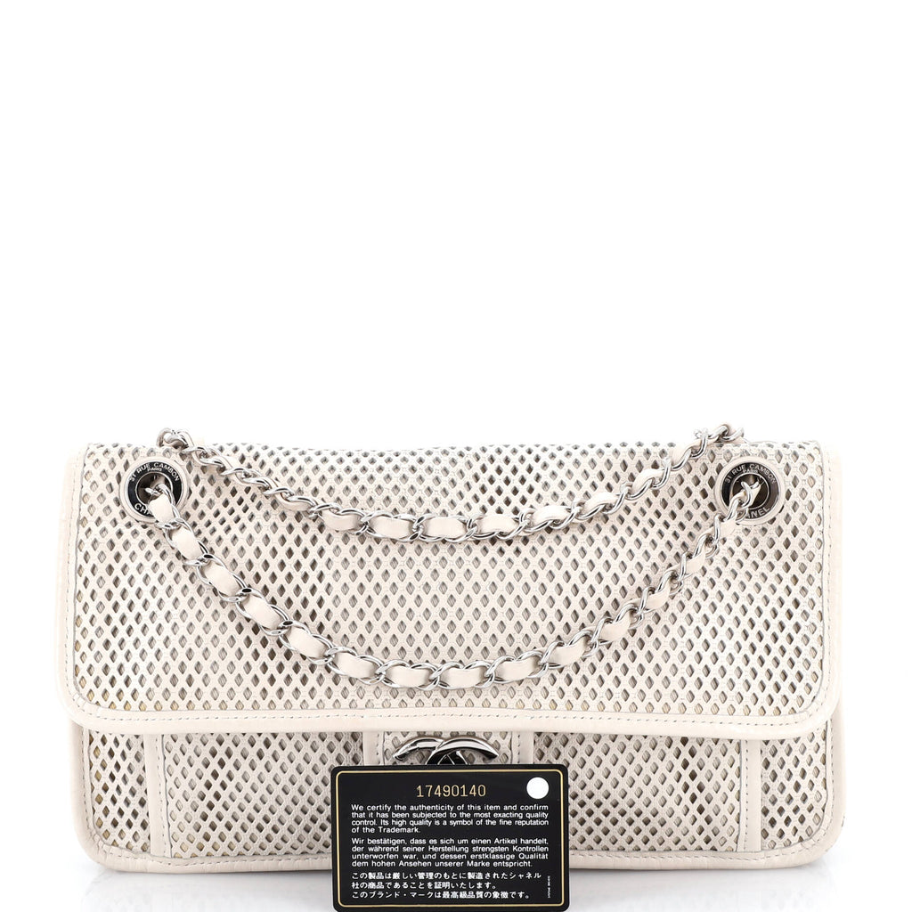 Up In The Air Flap Bag Perforated Leather Medium