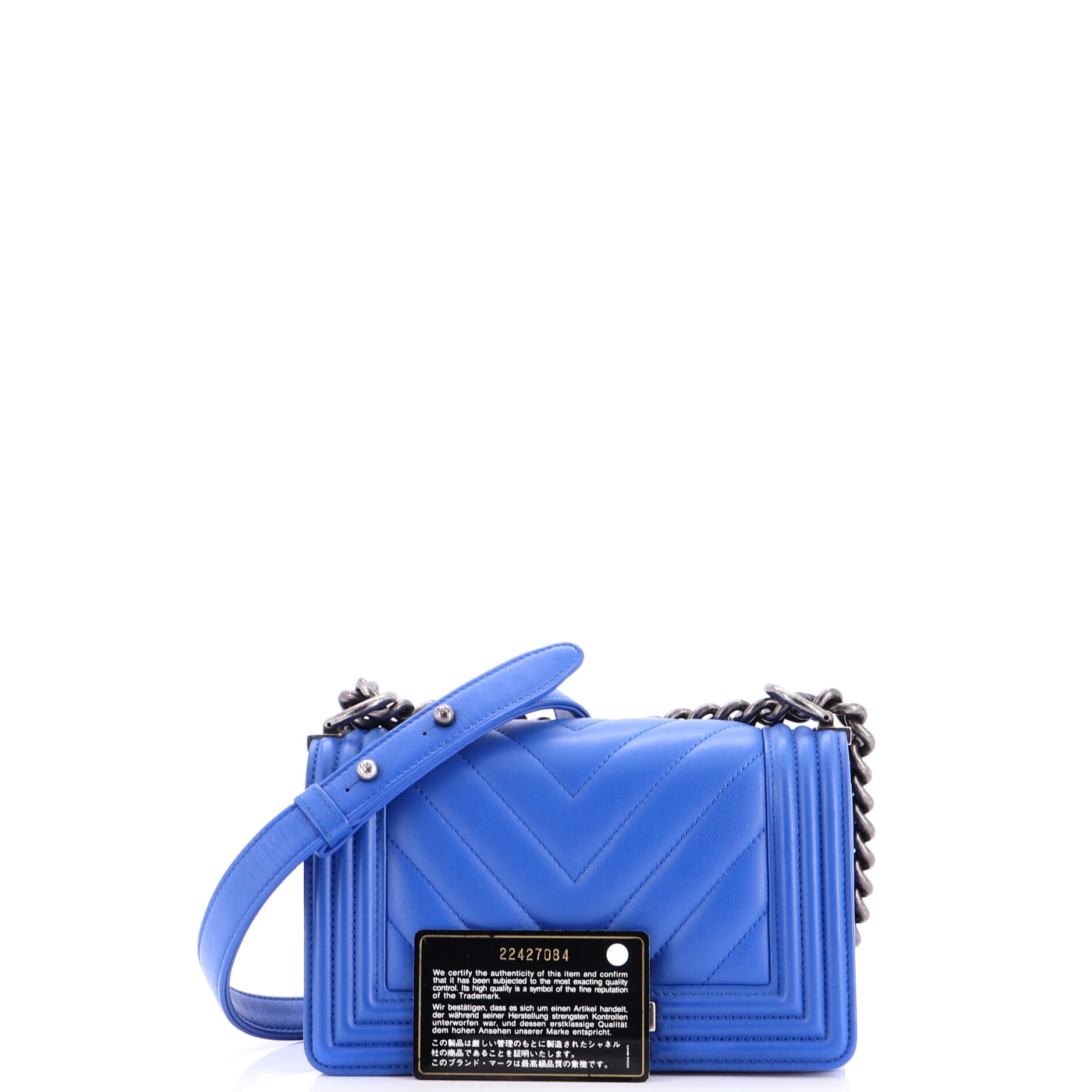 Boy Flap Bag Chevron Calfskin Small