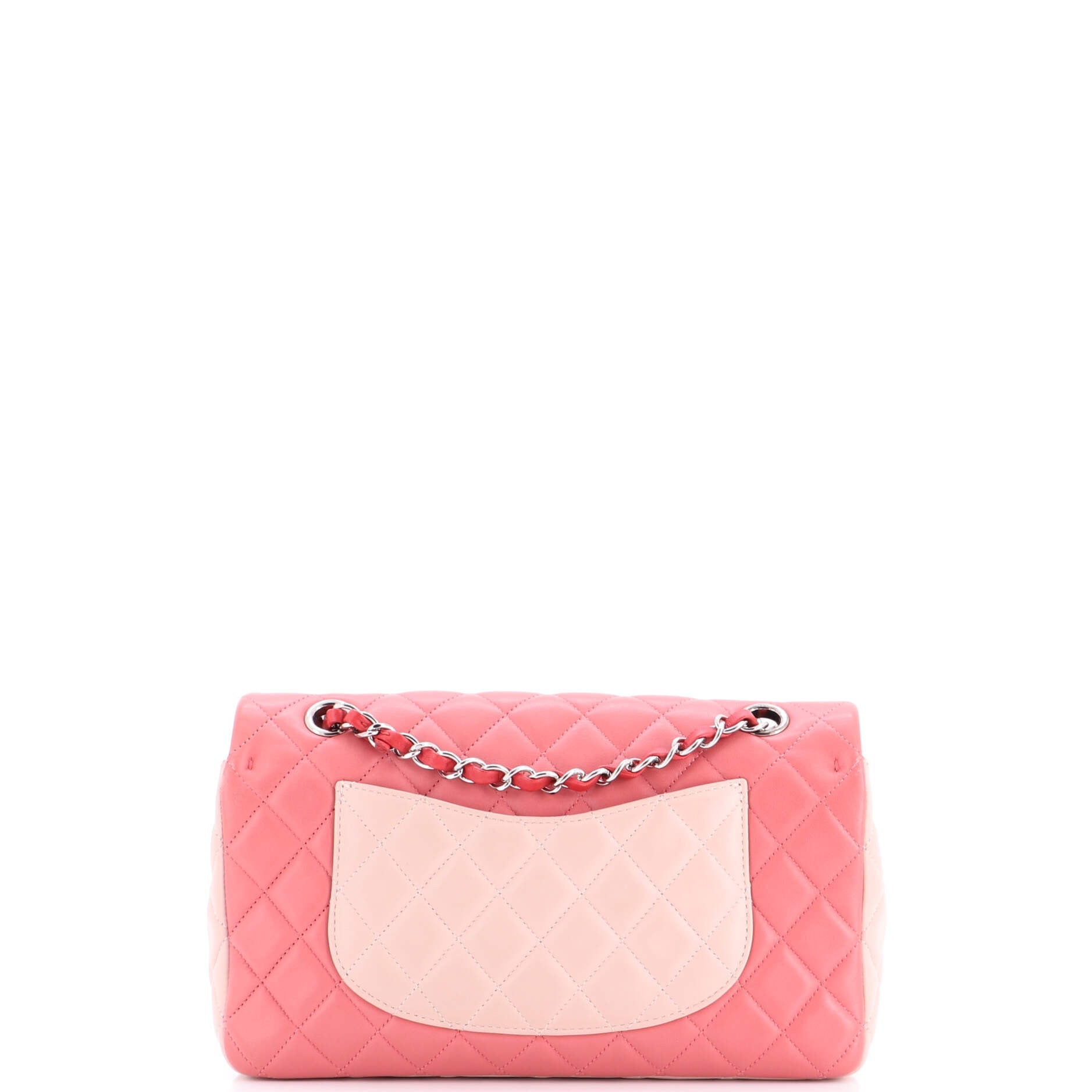 Tricolor Valentine Crystal Hearts Flap Bag Quilted Lambskin Medium