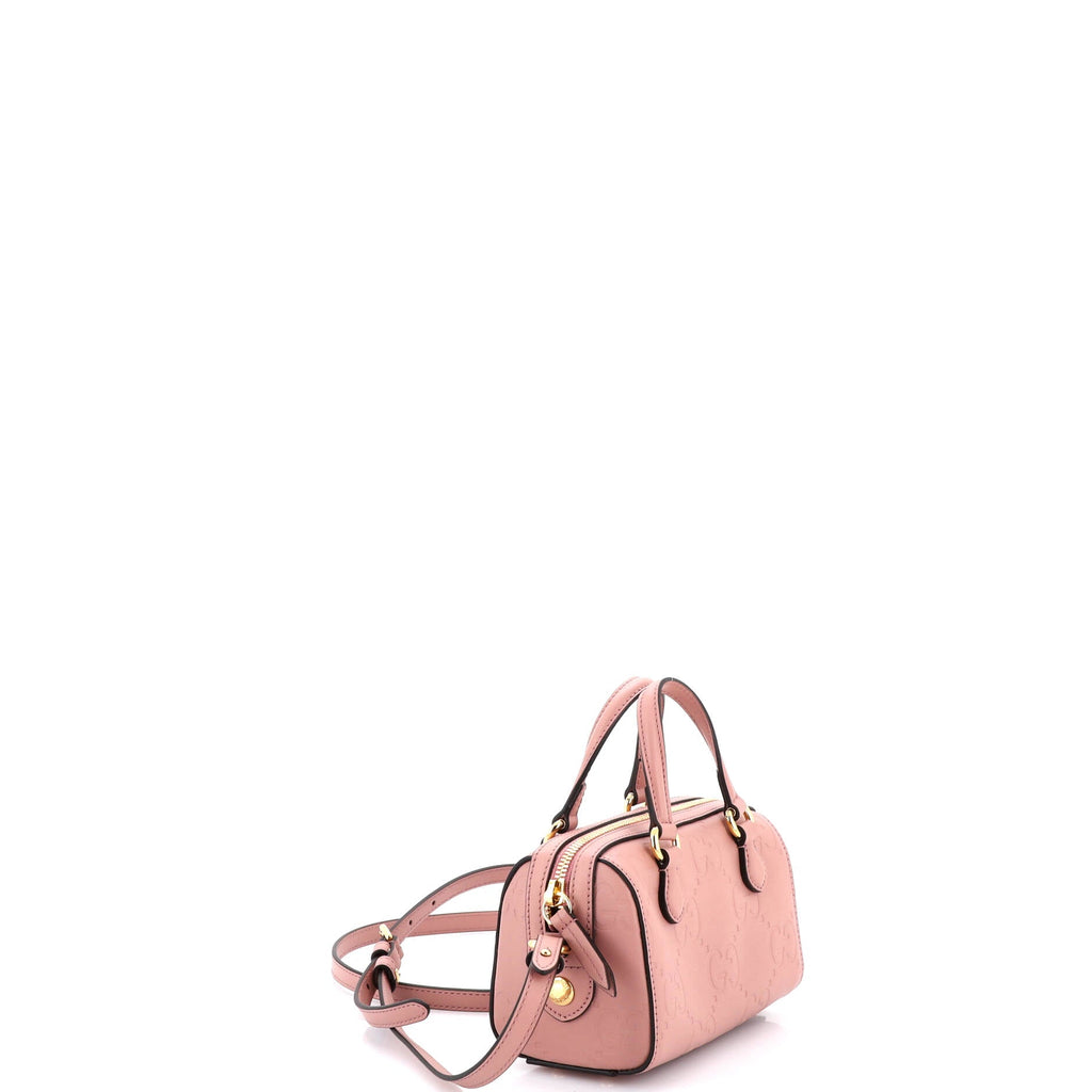 Convertible Boston Bag Jumbo GG Embossed Leather Super Mini