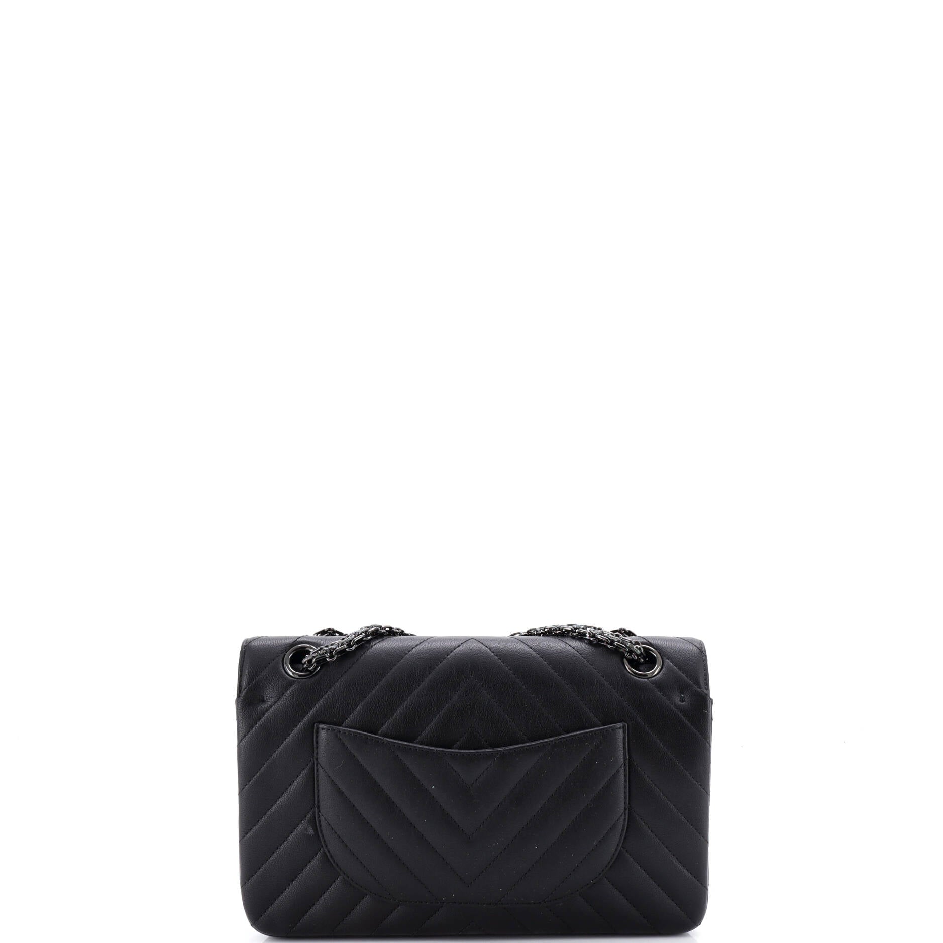 So Black Reissue 2.55 Flap Bag Chevron Sheepskin 225
