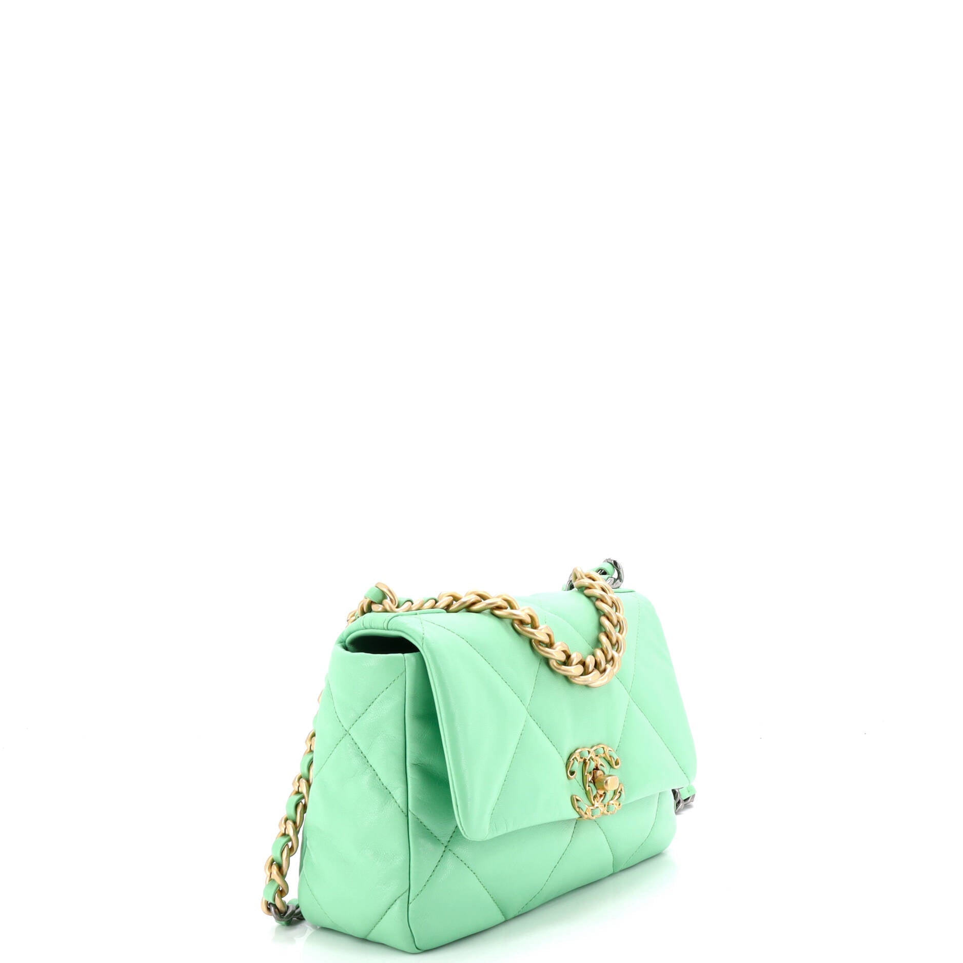 19 Flap Bag Quilted Leather Medium