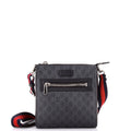 Web Strap Front Zip Messenger Bag GG Coated Canvas Small
