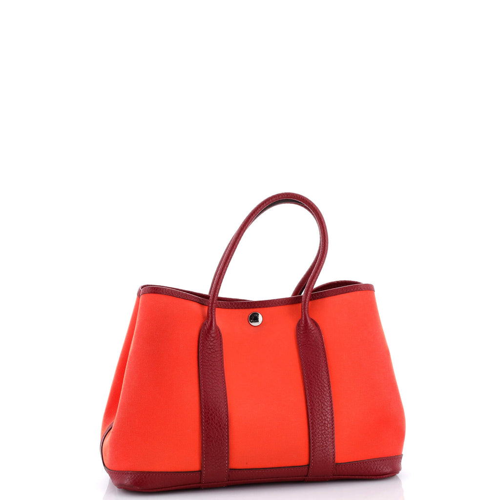 Garden Party Tote Toile and Leather 30