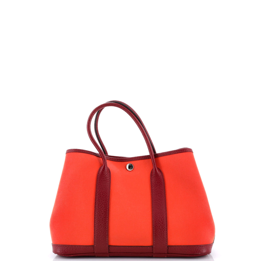 Garden Party Tote Toile and Leather 30