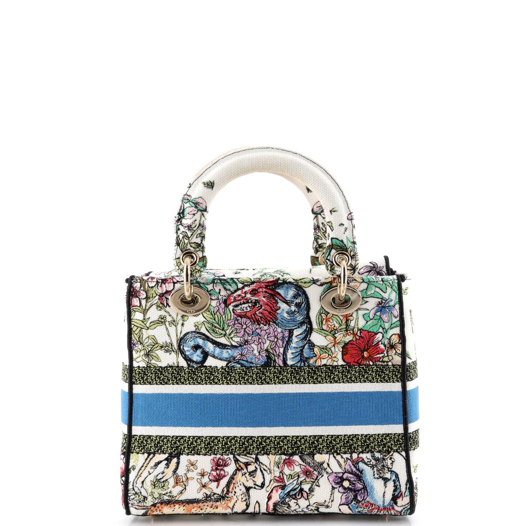 Lady D-Lite Bag Embroidered Canvas Medium