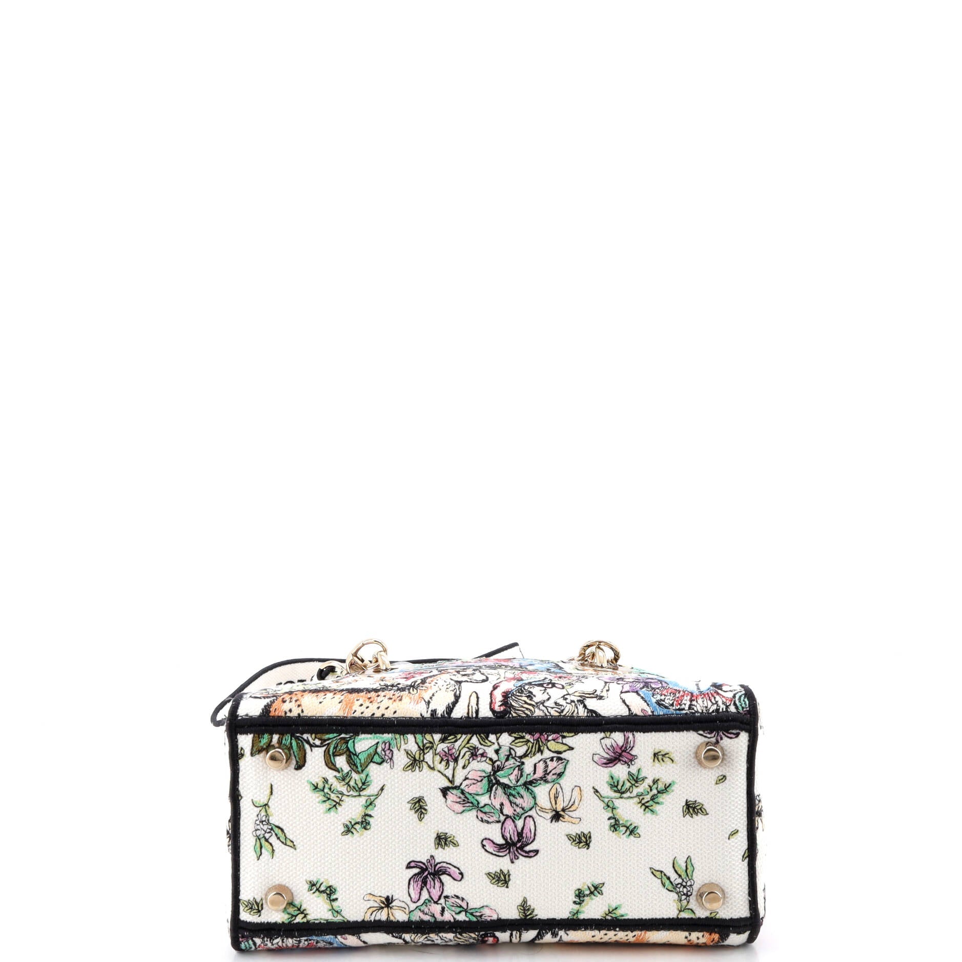 Lady D-Lite Bag Embroidered Canvas Medium