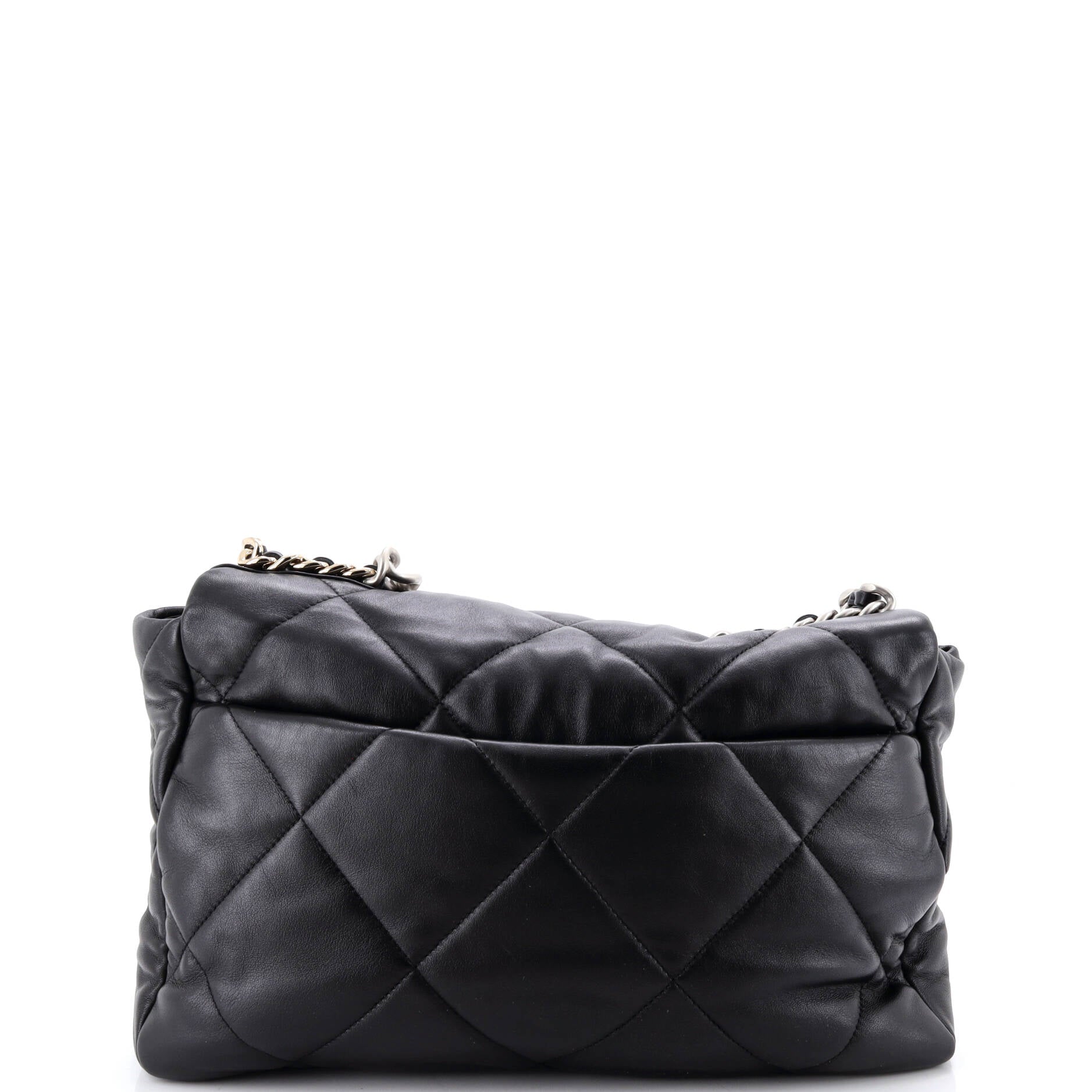 19 Flap Bag Quilted Leather Maxi