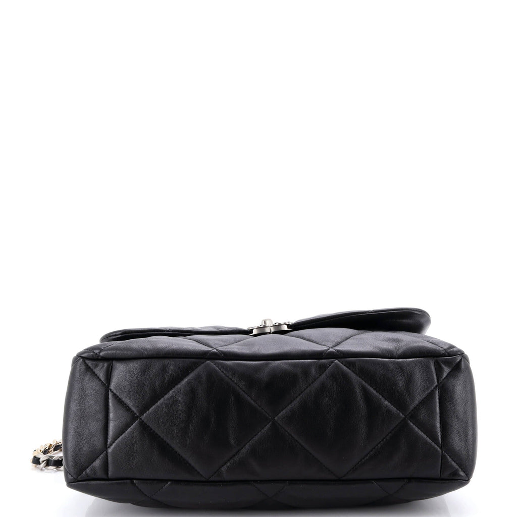 19 Flap Bag Quilted Leather Maxi