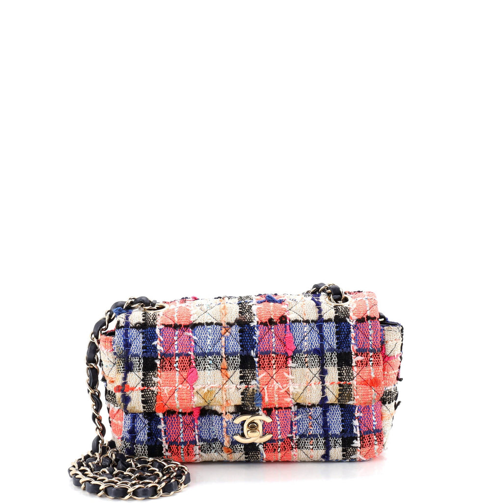 Classic Single Flap Bag Quilted Tweed Mini