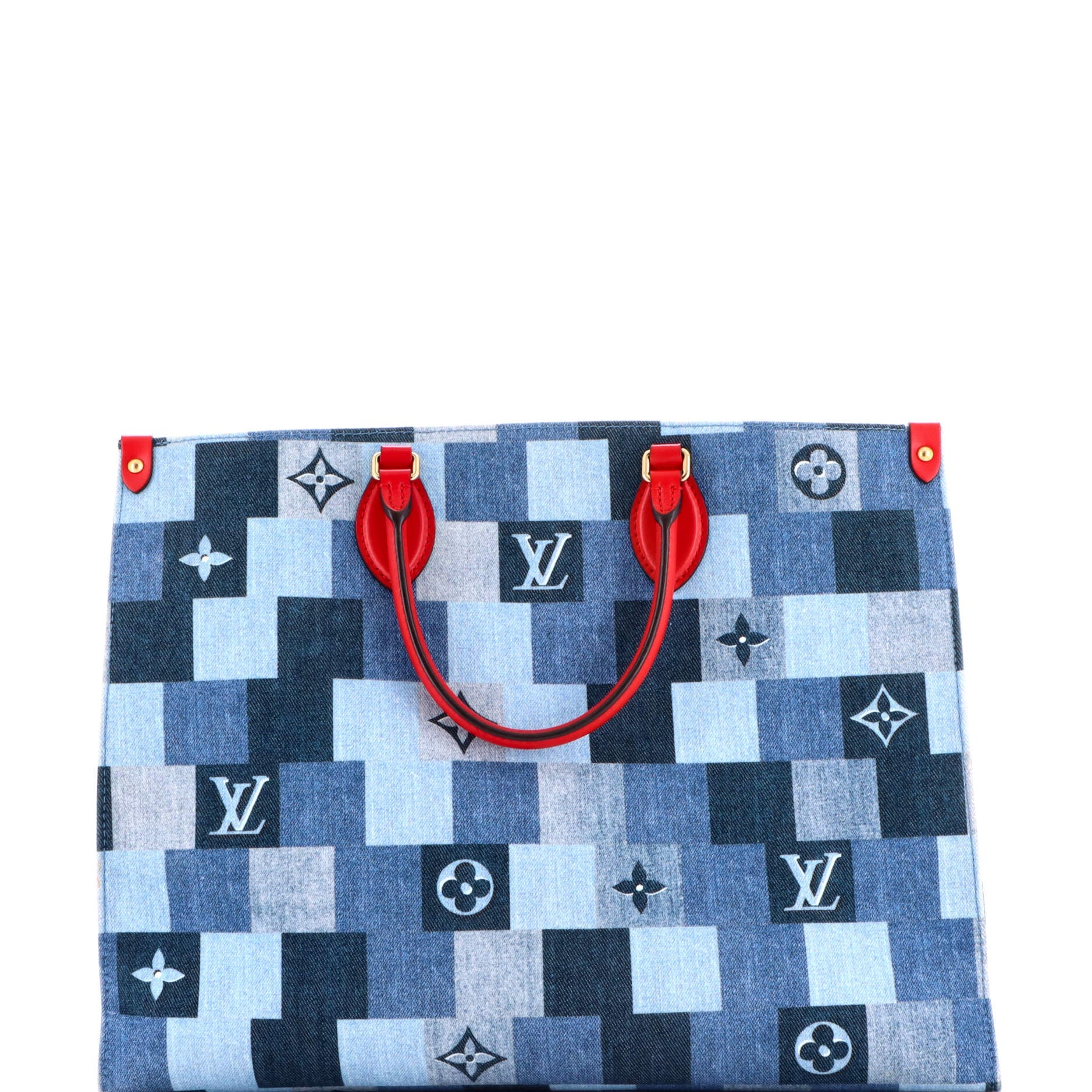 OnTheGo Tote Damier and Monogram Patchwork Denim GM