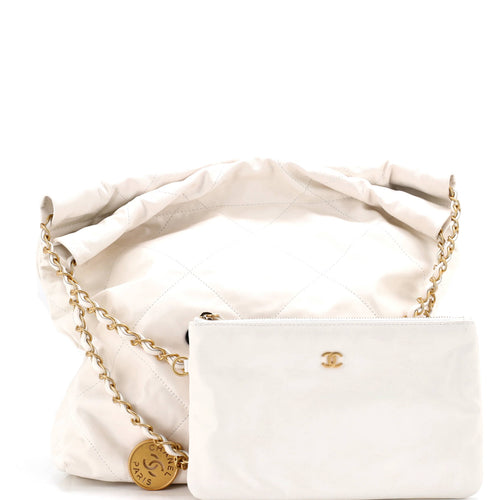 22 Chain Hobo Quilted Calfskin Small