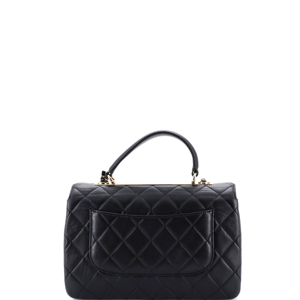 Trendy CC Top Handle Bag Quilted Lambskin Medium