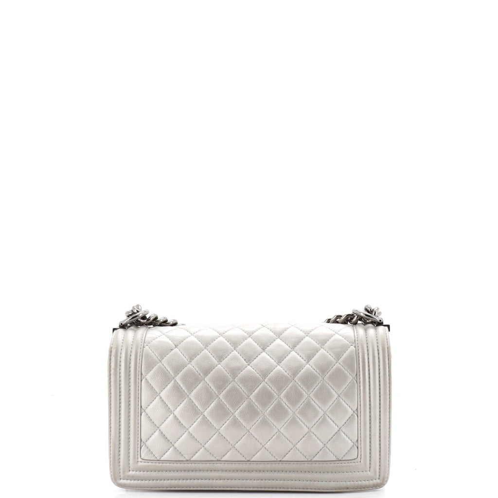 Boy Flap Bag Quilted Calfskin Old Medium