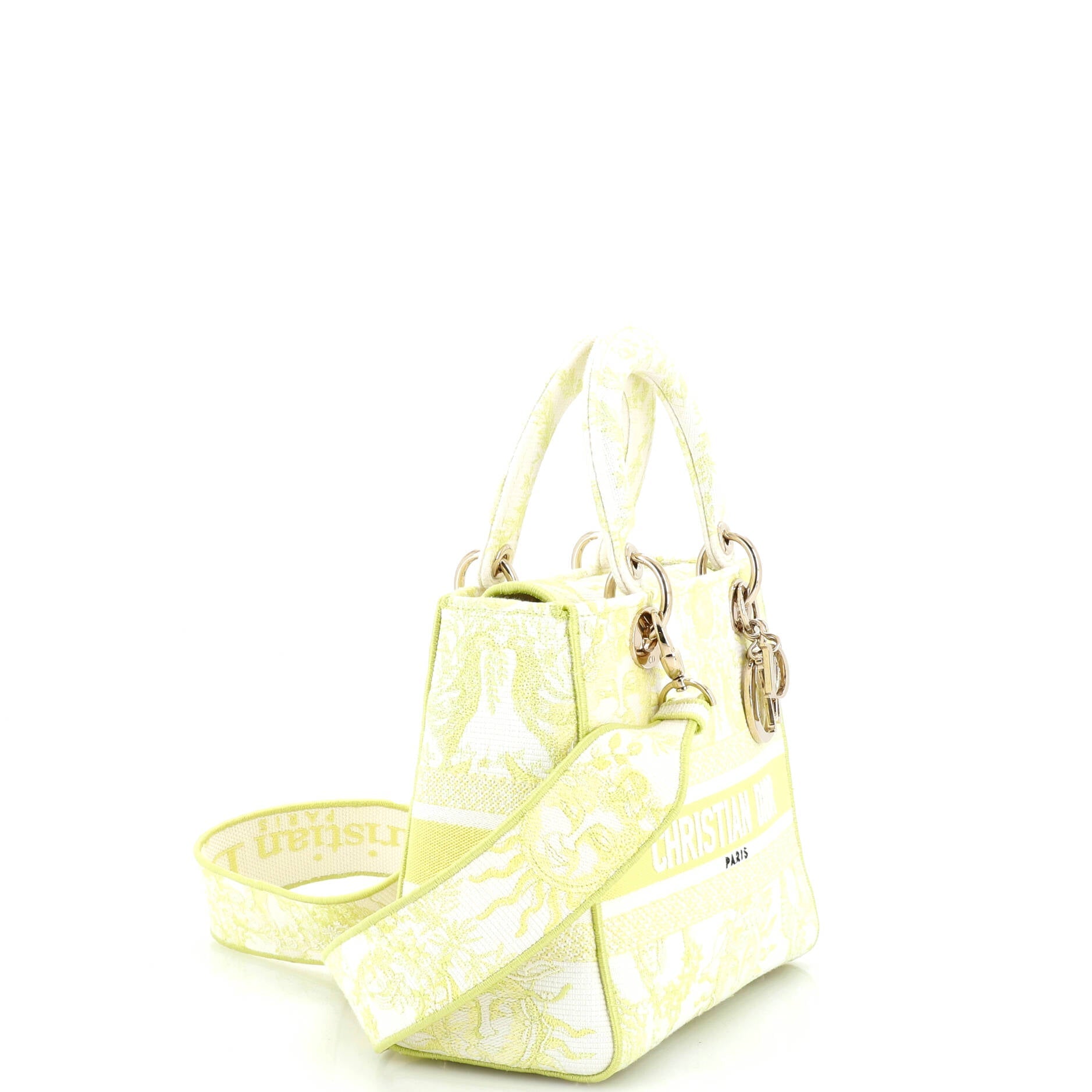 Lady D-Lite Bag Embroidered Canvas Medium