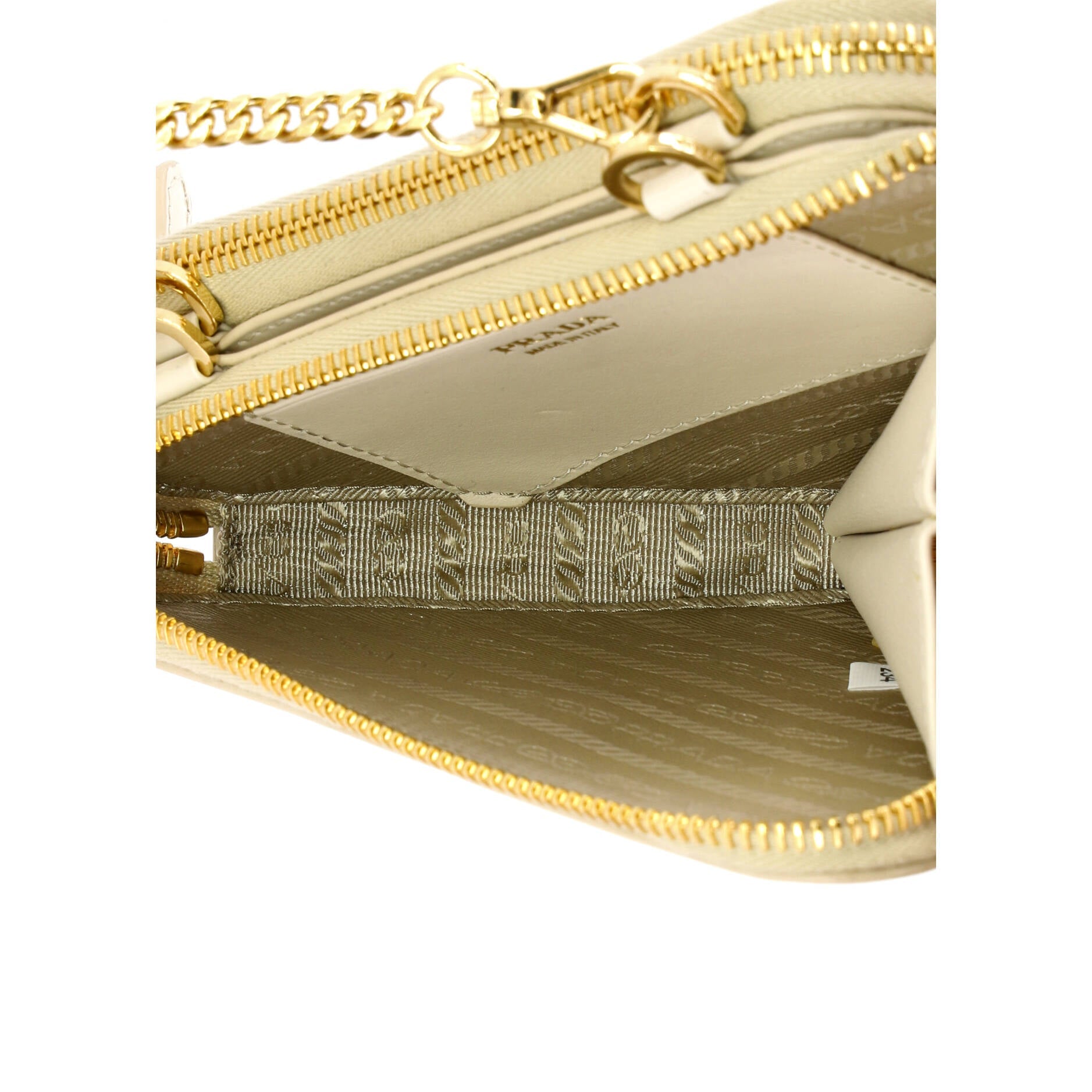 Triangle Double Zip Pouch Bag with Chain Patent Mini