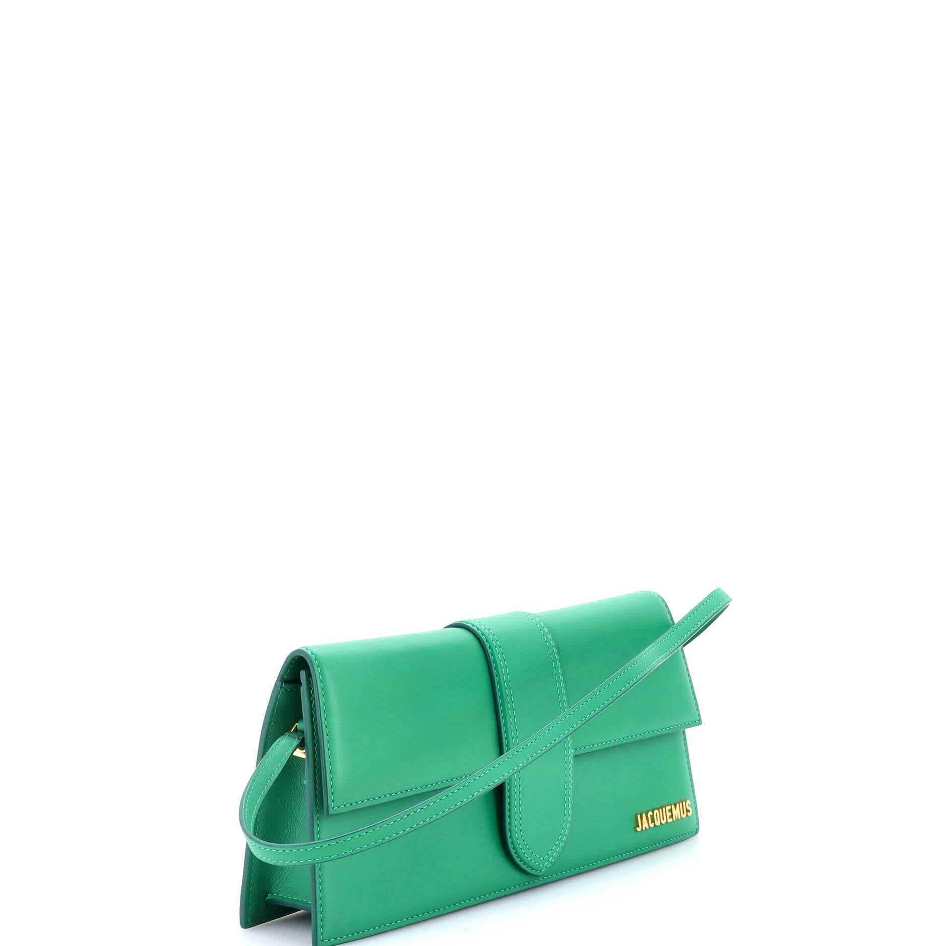 Le Bambino Top Handle Flap Bag Leather Long