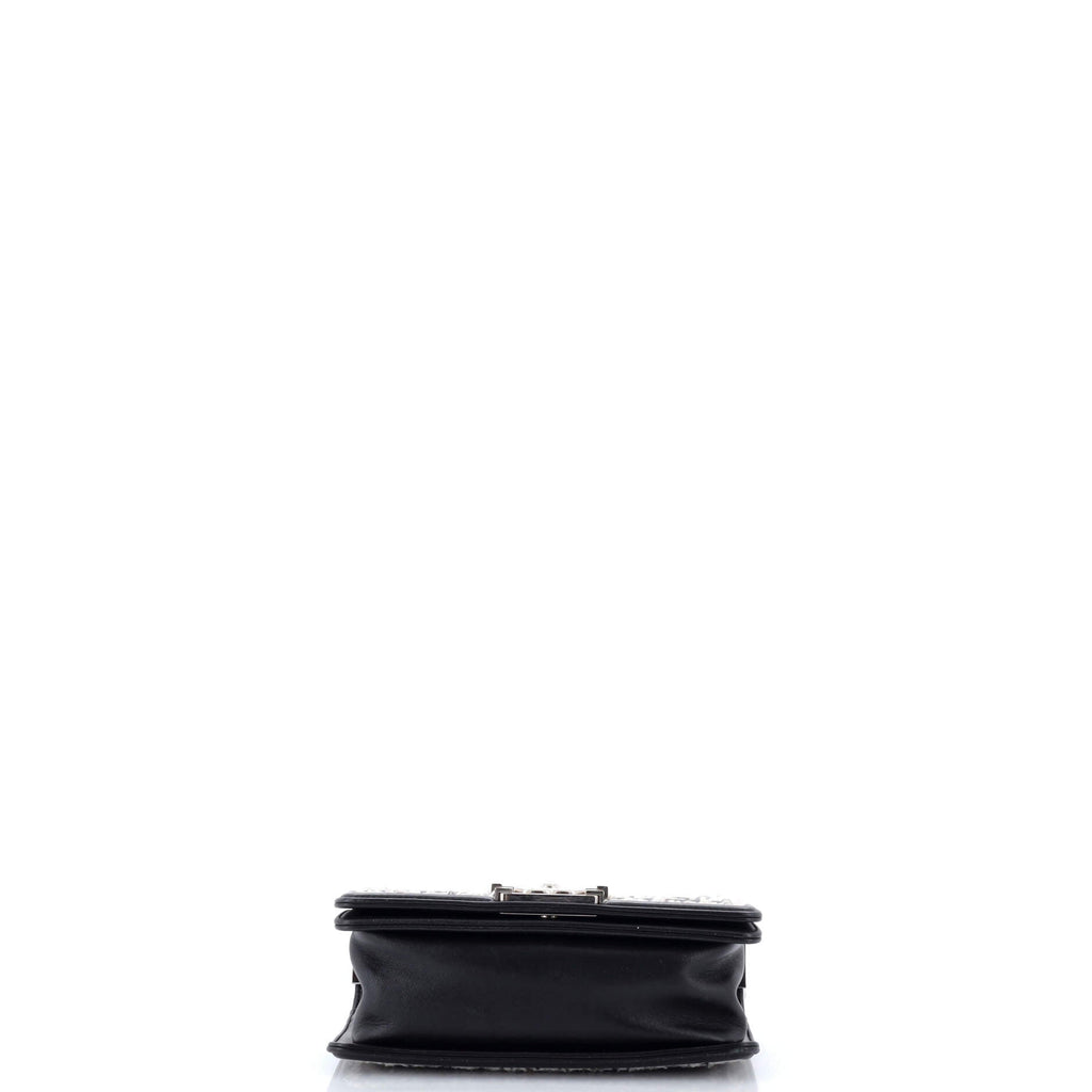 Boy Flap Bag Lambskin with Quilted Tweed and Sequins Small