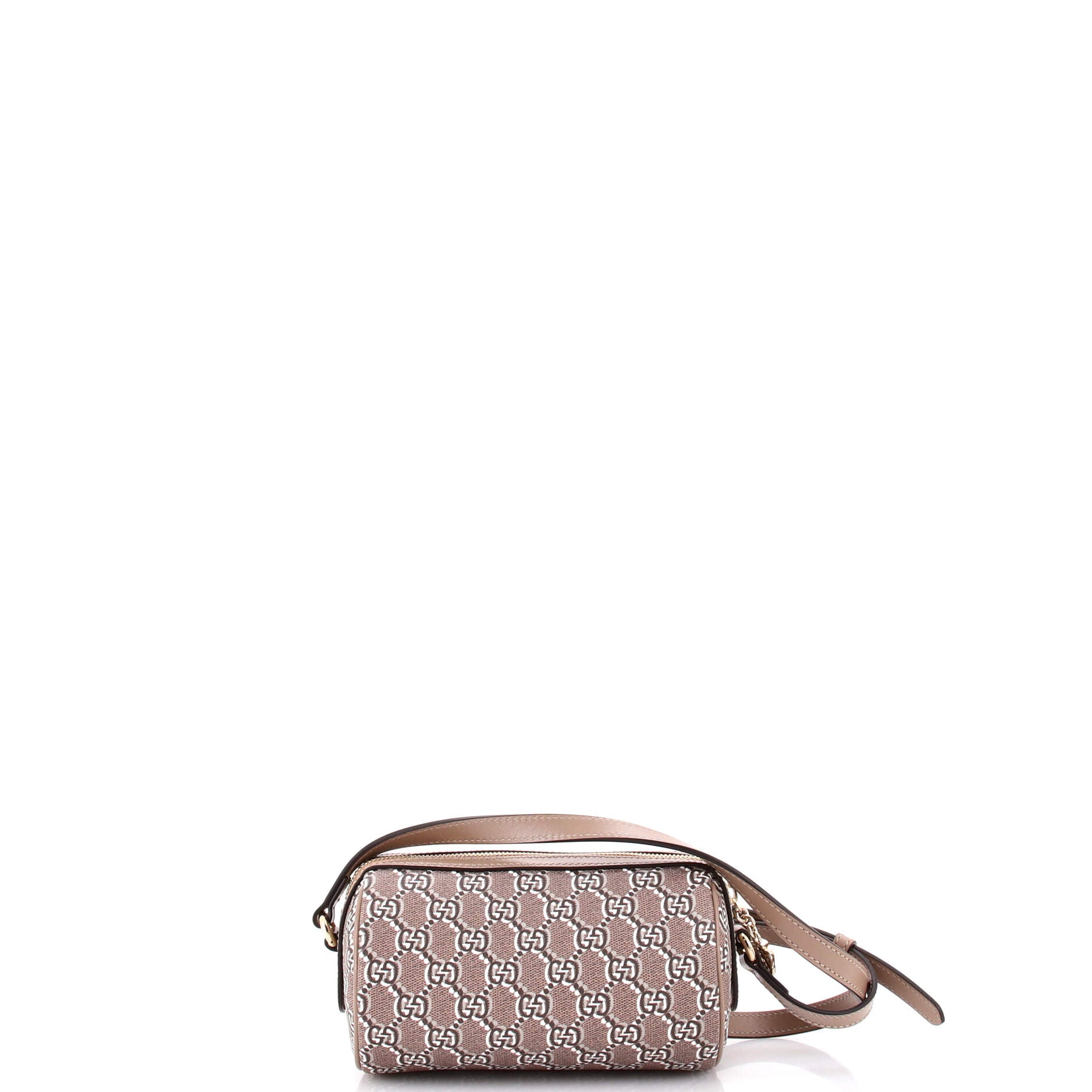 Cylindrical Shoulder Bag GG Shadow Coated Canvas Mini