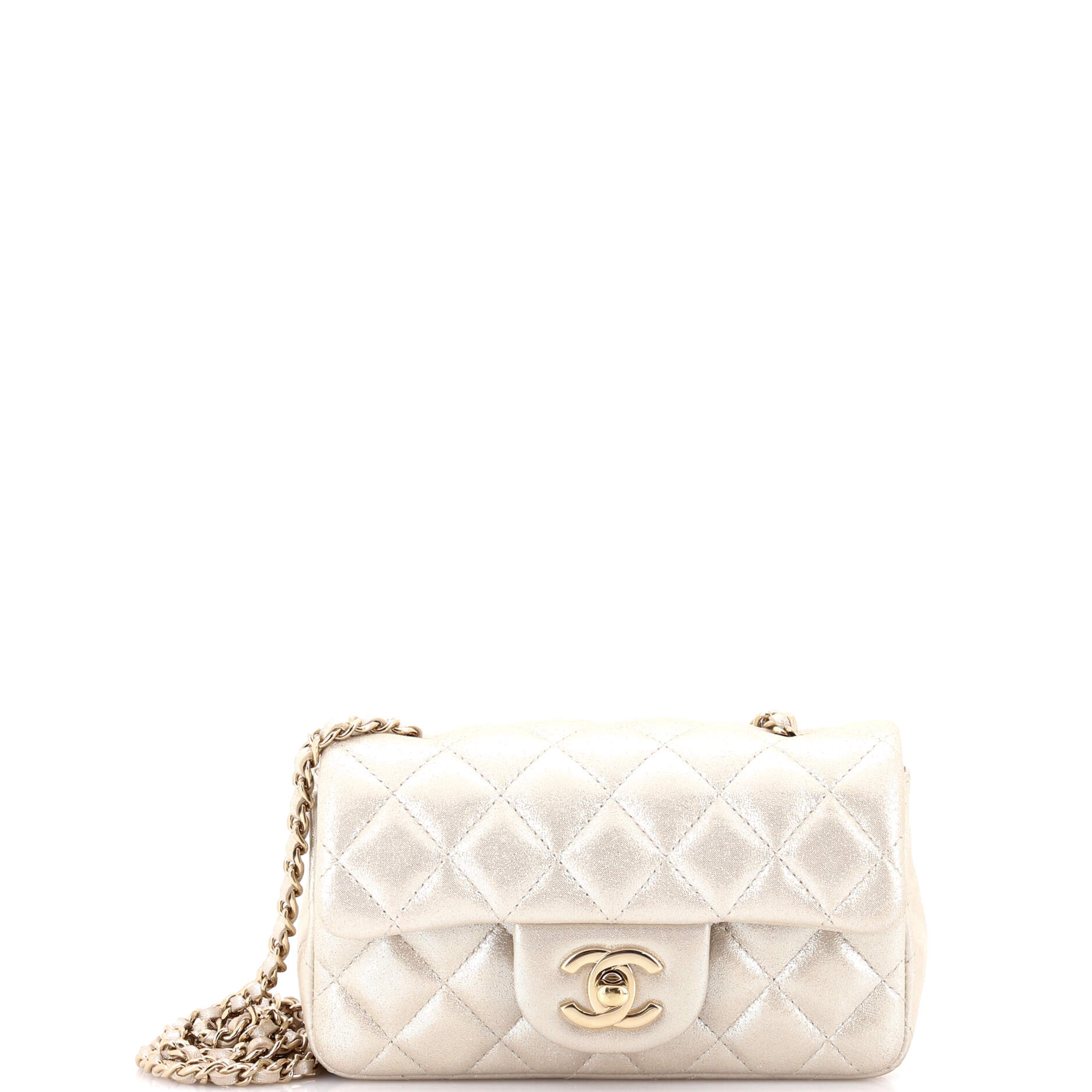 Classic Single Flap Bag Quilted Iridescent Calfskin Mini