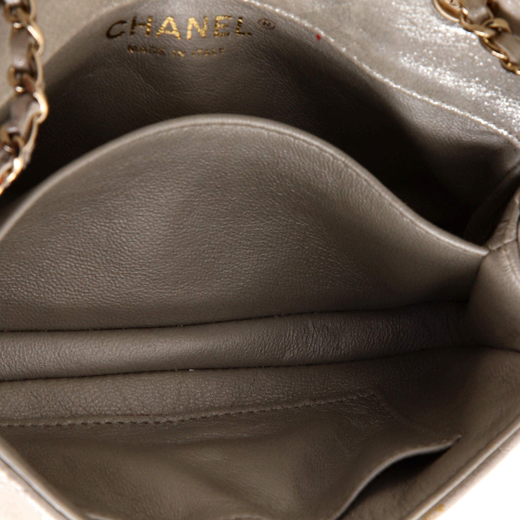 Classic Single Flap Bag Quilted Iridescent Calfskin Mini