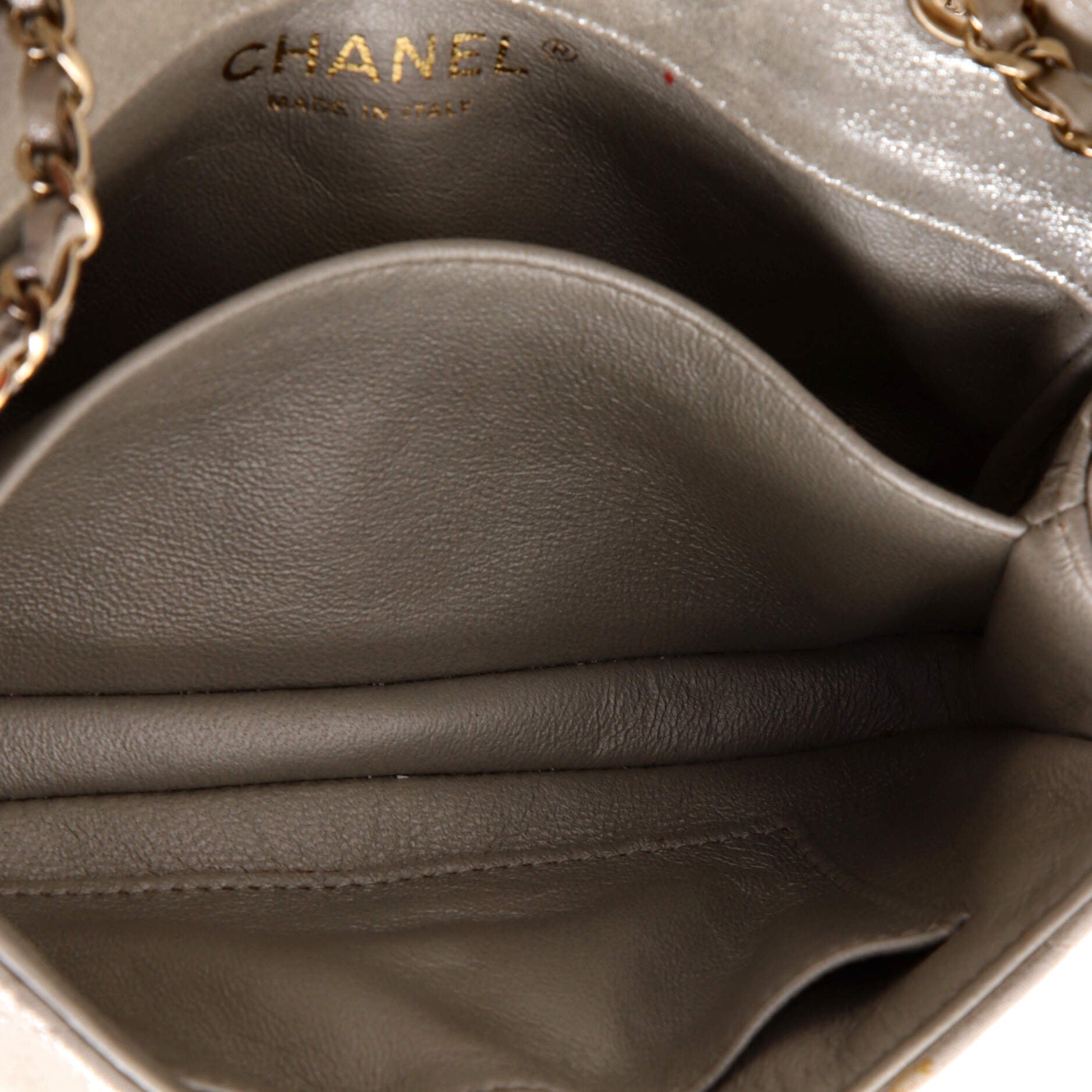 Classic Single Flap Bag Quilted Iridescent Calfskin Mini