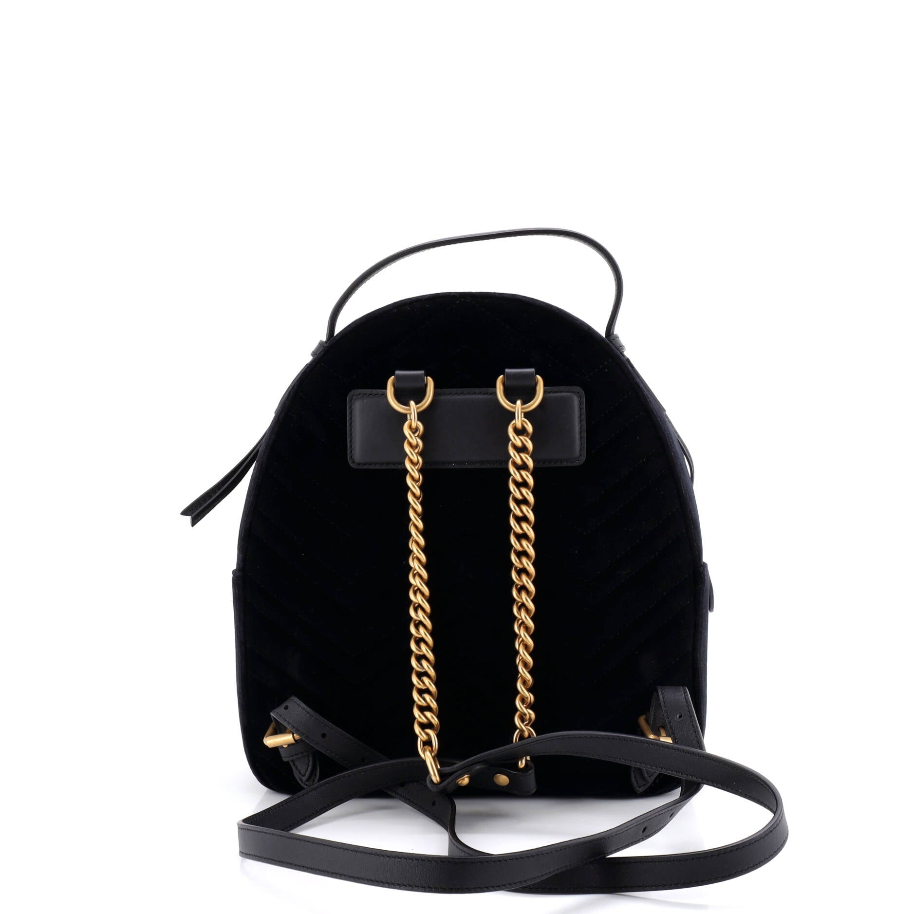 GG Marmont Backpack Embellished Matelasse Velvet Small