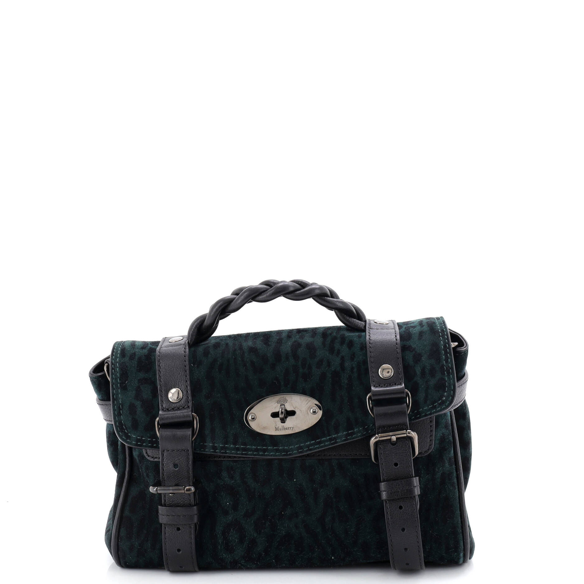 Alexa Satchel NM Printed Suede and Leather Mini