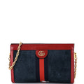 Ophidia Chain Shoulder Bag Suede Small