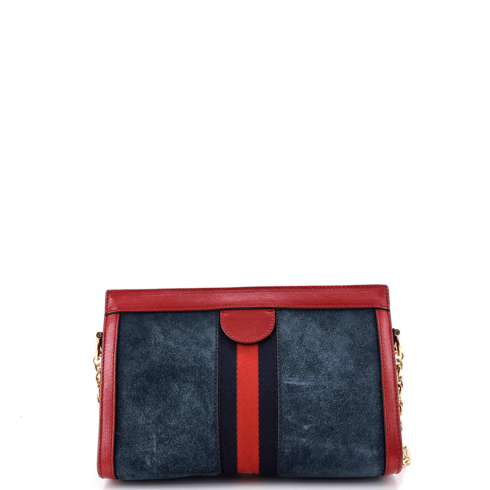 Ophidia Chain Shoulder Bag Suede Small