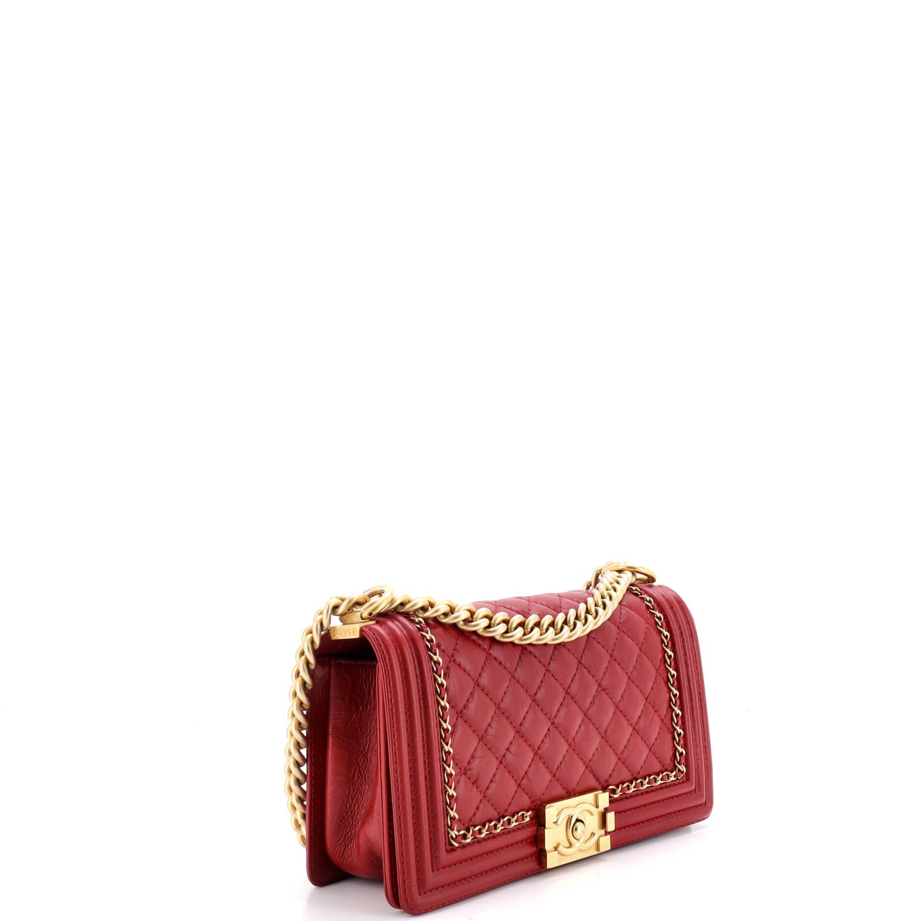 Jacket Boy Flap Bag Quilted Aged Calfskin Old Medium